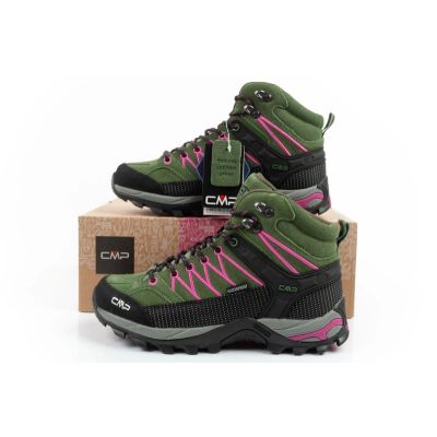 10. CMP Rigel women's trekking shoes leather durable waterproof ankle boots green