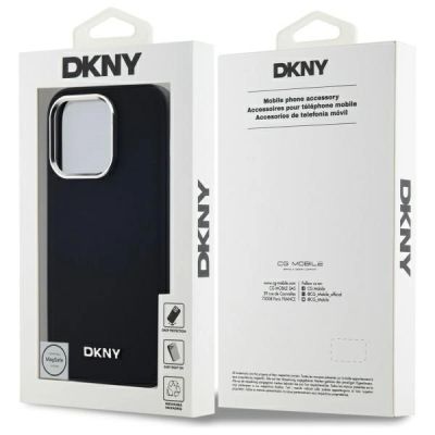 8. DKNY Plain Logo MagSafe iPhone 14 Pro Case - Black