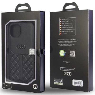 5. Audi Genuine Leather iPhone 12/12 Pro 6.1" black/black hardcase AU-TPUPCIP12P-Q8/D1-BK