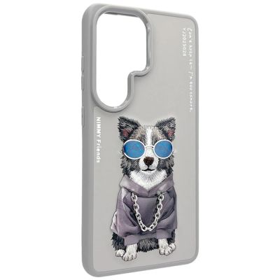 3. Nimmy Glasses Cool Dog Case for Samsung Galaxy S26 Ultra - Gray
