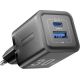 Vention GaN Charger 1x USB-A 1x USB-C 30W Black