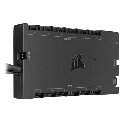 4. Corsair iCUE Commander Core XT RGB Controller, 6-Channel Fan Speed, Black