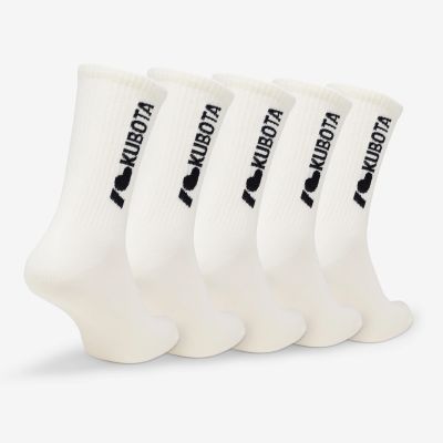 3. Kubota 5-pack of i love kubota socks cream K25SS-300-002-01-5