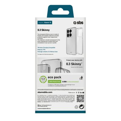 3. SBS Skinny Cover for Xiaomi 15 - transparent