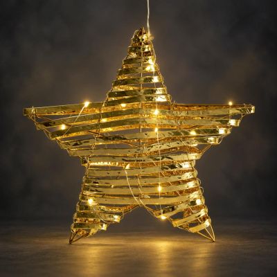 4. DECORATIVE STAR 20 LED 30 CM GOLD