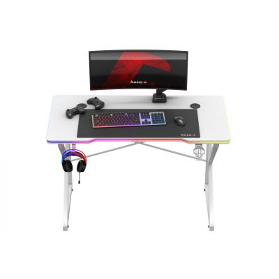 8. Huzaro Hero 1.7 RGB White Gaming Desk