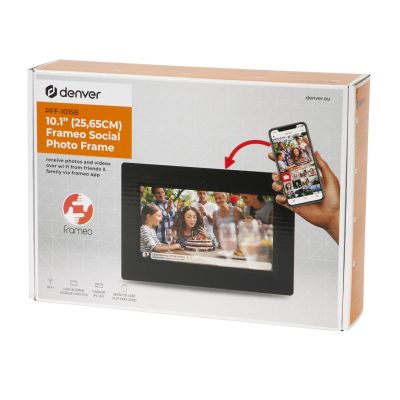 10. Denver PFF-1015B Digital Photo Frame Black 25.6 cm (10.1") Touchscreen Wi-Fi