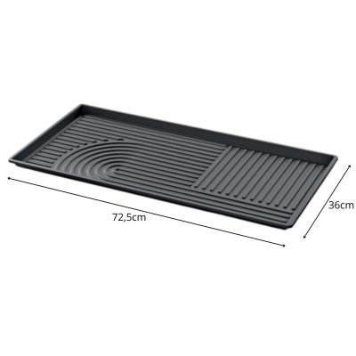 3. LARGE DRAINER SHOE RACK TASSY DRY PAD BLACK PROSPERPLAST