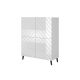 ABETO bookcase 100.5x40xH121.5 white/white gloss
