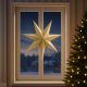 12. DECORATIVE HANGING PAPER STAR FSC 18x75CM BEIGE 7 ARMS MICA