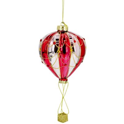 2. Mica Glass Balloon Bauble – Red-Pink