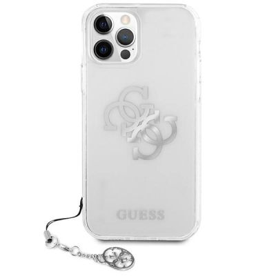 3. Guess GUHCP12LKS4GSI iPhone 12 Pro Max 6.7" Transparent hardcase 4G Silver Charms Collection