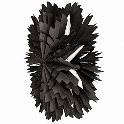 3. SNOWFLAKE HANGING PAPER DECORATION Ø 50 CM MICA – BLACK