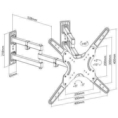 9. Equip 650328 TV mount 139.7 cm (55") Black