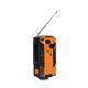 4. Extralink Solar Emergency Radio with Crank Dynamo Powerbank 4000mAh with SOS Flashlight SR-4000 Portable Analog Black, Orange