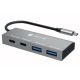 Techly IUSB32C-HUB4AC2 Docking Station Wired USB 3.2 Gen 1 (3.1 Gen 1) Type-C Silver
