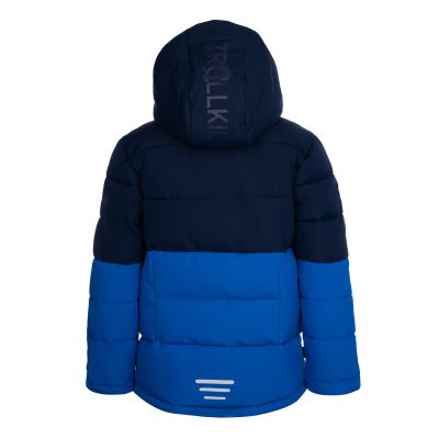 2. Trollkids Kids Gryllefjord Waterproof Hooded Winter Jacket Blue/Navy (365-100)