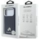8. Karl Lagerfeld Karl & Choupette Head Pins Saffiano MagSafe Case for iPhone 17 Pro - Blue