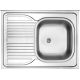 Single-bowl steel sink with drainer on the left side - overlay ZM6 311L 5907650846529