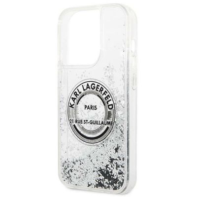 6. Karl Lagerfeld KLHCP14LLCRSGRS iPhone 14 Pro 6.1 "silver / silver hardcase Liquid Glitter RSG