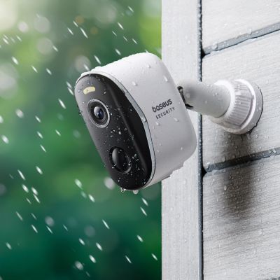 5. Baseus Security N1 Plus Dual 2K Outdoor Surveillance Kit (2 Cameras) – White