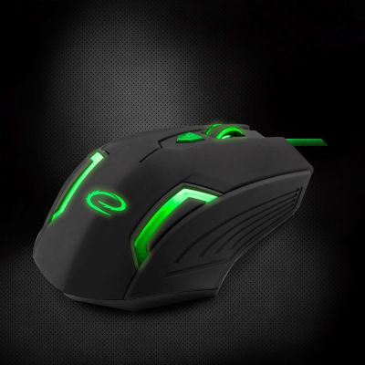 12. Esperanza Fighter EGM205G computer mouse (optical; 2400 DPI; black)