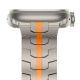 3. Tech-Protect Stainless Line Bracelet for Apple Watch 4 / 5 / 6 / 7 / 8 / 9 / SE / Ultra 1 / 2 (42/44/45/49 mm) - Titanium Orange