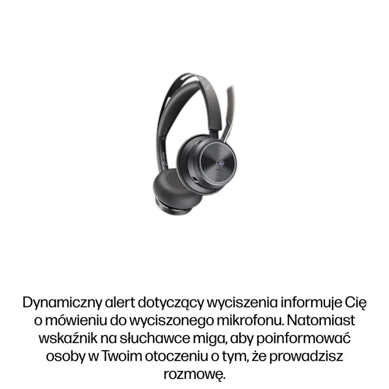 231. POLY Voyager Focus 2 Microsoft Teams Certified USB-CC Headset + USB-C/A Adapter + Charging Cradle