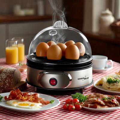 11. GREENBLUE AUTOMATIC EGG COOKER, 400W, UP TO 7 EGGS, MEASURING CUP, 220-240V~, 50 HZ GB572