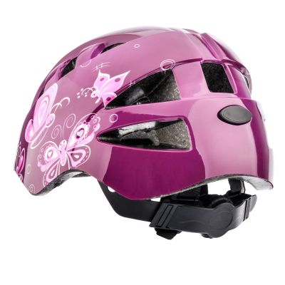 4. Meteor KS08 Pink Butterflies Bike Helmet 24900-24901