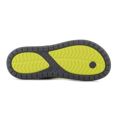 7. CROCS COAST FLIP SLATE GRAY/CITRUS 212035-0GG