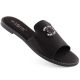 10. Comfortable flip-flops with rhinestones S.Barski W OLI258A, black