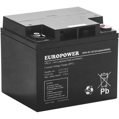 EUROPOWER EPS Series AGM Battery 12V 42Ah (Lifespan 8-12 years)