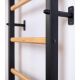 3. BENCHK GYMNASTICS WALL BARS WITH ADJUSTABLE BEECHWOOD PULL-UP BAR AND GYMNASTICS ACCESSORIES 711B A076
