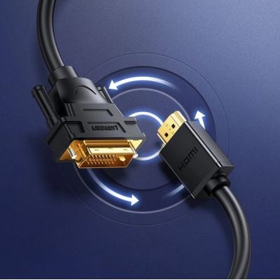 3. Ugreen HD106 DVI 24+1 pin/HDMI FHD 60Hz cable 1.5m (black)