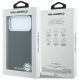 8. Karl Lagerfeld Grained Elongated Logo MagSafe Case for iPhone 17 Pro Max / 18 Pro Max - Black
