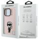 8. Karl Lagerfeld Silicone Karl Sketch MagSafe Case for iPhone 16 Pro - Pink