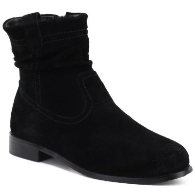 Women’s black unlined leather ankle boots Potocki JE19480
