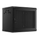 WALL-HUNG RACK CABINET 19" 9U 600X450 BLACK PERFORATED DOOR LANBERG (FLAT PACK)