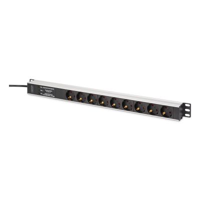 6. Digitus DN-95438 PDU 9-way power outlet 1U Black, Silver
