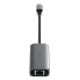 2. Satechi 4-In-1 USB-C Hub - hub for USB-C mobile devices (3x USB-C 3.2 gen2 10Gbps, 2.5 Gigabit Ethernet) (space gray)
