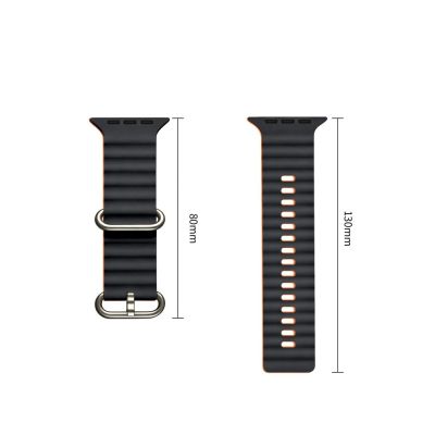 11. Tech-Protect IconBand Pro Strap for Apple Watch 4 / 5 / 6 / 7 / 8 / 9 / SE / Ultra 1 / 2 (42/44/45/49 mm) - Orange-Black