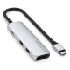 5. Satechi 4-in-1 USB-C Slim Multiport Adapter 4K - Aluminum Adapter for USB-C Mobile Devices (USB-C, 4K HDMI, 2x USB-A) (Silver)