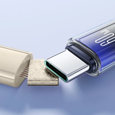 14. Joyroom S-A42 Crystal-Clear Series 60W USB-C - USB-C cable 1.2m - black