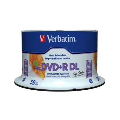 3. DVD+R 8.5GB 8X DOUBLE LAYER/WIDE PRINTABLE SURF 50ER SPIN