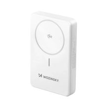 Powerbank Wozinsky WLWP-10KA0Y3WS 22.5W PD Qi2 10000 mAh, with stand, 1x USB-A, 1x USB-C - white