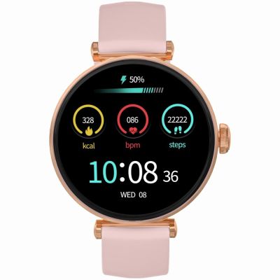 4. Smartwatch Gravity Rose Gold Pink 2 Straps GT26-1