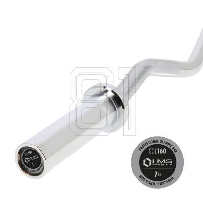 30. Olympic bar 120cm with clamps lock jaw blac GOL160