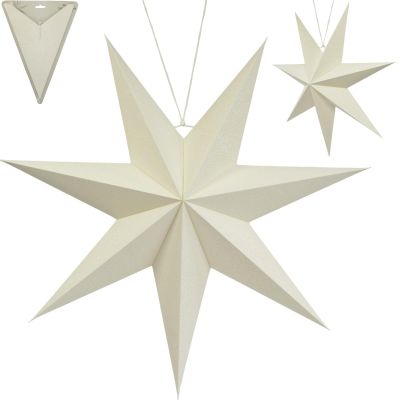 10. DECORATIVE HANGING PAPER STAR 45CM WHITE