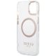 7. Guess Metal Outline MagSafe Case for iPhone 15 Plus / 14 Plus - Gold